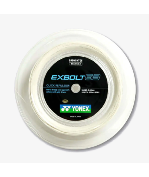 Yonex Exbolt 63 200m Badminton String (White) le concept de la Pate a emporter 