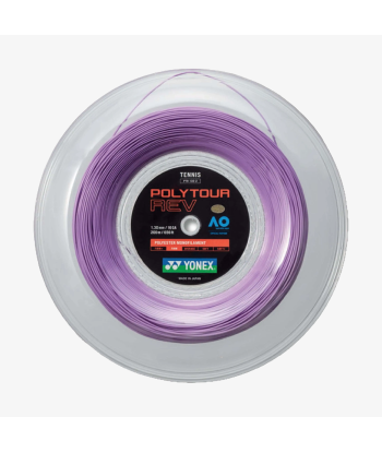 Yonex Polytour Rev 130 / 16 200m Tennis String Reel (Purple) la chaussure