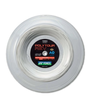 Yonex Polytour Rev 130 / 16 200m Tennis String Reel (White) le des métaux précieux