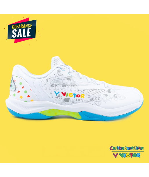 Victor x Crayon Shin Chan Court Shoes A39CS A (Bright White) pas cher chine