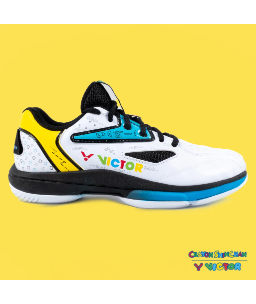 Victor x Crayon Shin Chan Junior Court Shoes A39JRCS AC (White/Black) 50% de réduction en Octobre 2024