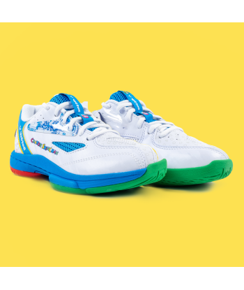 Victor x Crayon Shin Chan Junior Badminton Shoes A39JRCS AF (White /Blue) destockage