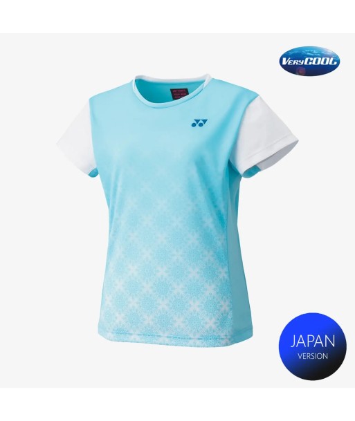 Yonex Women's Crew Neck Tournament Shirts 20738 (Aqua Blue) paiement sécurisé