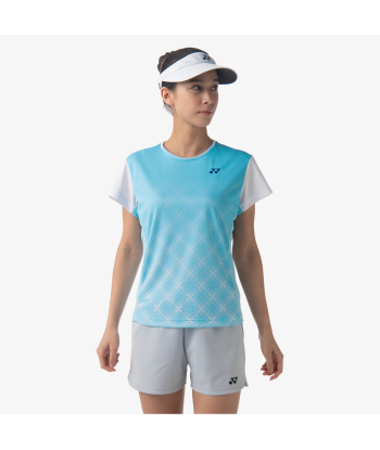 Yonex Women's Crew Neck Tournament Shirts 20738 (Aqua Blue) paiement sécurisé