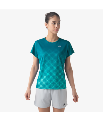 Yonex Women's Crew Neck Tournament Shirts 20738 (Teal Blue) solde