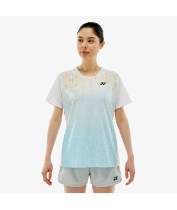 Yonex Women's Crew Neck Tournament Shirts 20814 (White) Comparez et commandez 