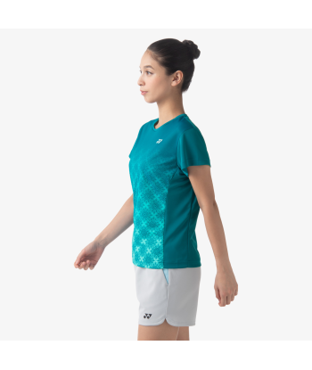 Yonex Women's Crew Neck Tournament Shirts 20738 (Teal Blue) solde