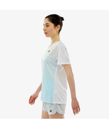 Yonex Women's Crew Neck Tournament Shirts 20814 (White) Comparez et commandez 