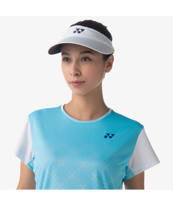 Yonex Women's Crew Neck Tournament Shirts 20738 (Aqua Blue) paiement sécurisé