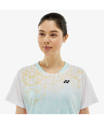 Yonex Women's Crew Neck Tournament Shirts 20814 (White) Comparez et commandez 