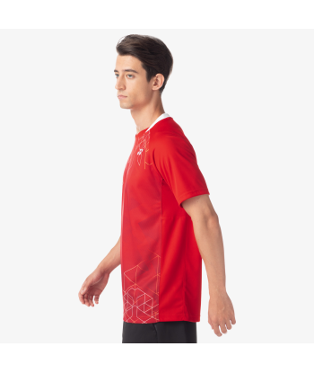 Yonex Men's Crew Neck Shirt 10602 (Sunset Red) pas cher chine