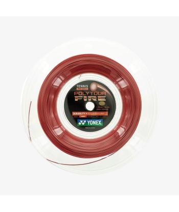 Yonex Polytour Fire 125 / 16L 200m Tennis String Reel (Red) Faites des économies