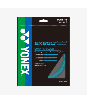 Yonex Exbolt 63 200m Badminton String (Mint) 50% de réduction en Octobre 2024