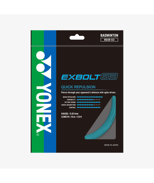 Yonex Exbolt 63 200m Badminton String (Mint) 50% de réduction en Octobre 2024