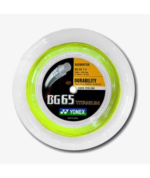 Yonex BG 65 Ti 200m Badminton String (Lemon Yellow) Les magasins à Paris