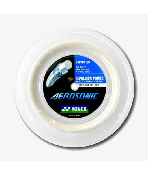 Yonex Aerosonic 200m Badminton String (White) Economisez 