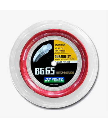 Yonex BG 65 Ti 200m Badminton String (Red) Le MVP de beaucoup