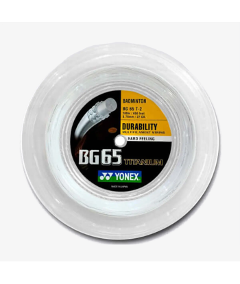 Yonex BG 65 Ti 200m Badminton String (White) Dans la société mordern