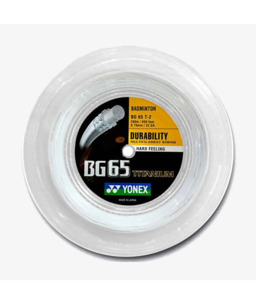 Yonex BG 65 Ti 200m Badminton String (White) Dans la société mordern