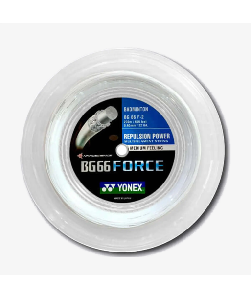 Yonex BG 66 Force 200m Badminton String (White) pas cher