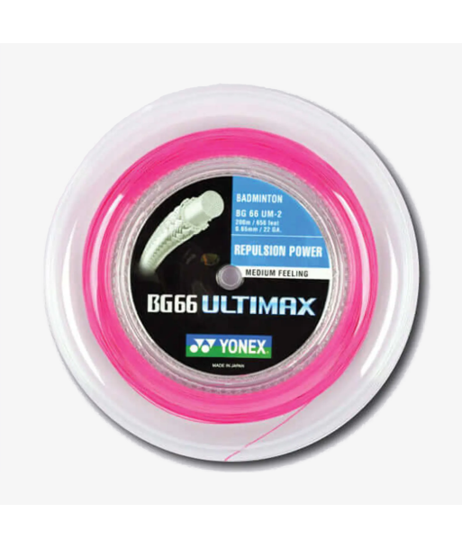 Yonex BG 66 Ultimax 200m Badminton String (Neon Pink) Les magasins à Paris