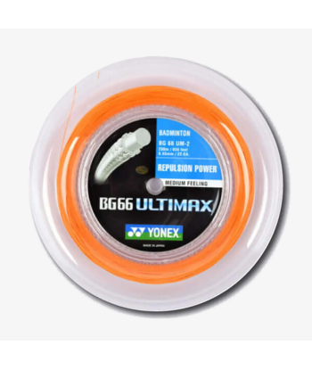 Yonex BG 66 Ultimax 200m Badminton String (Orange) en linge