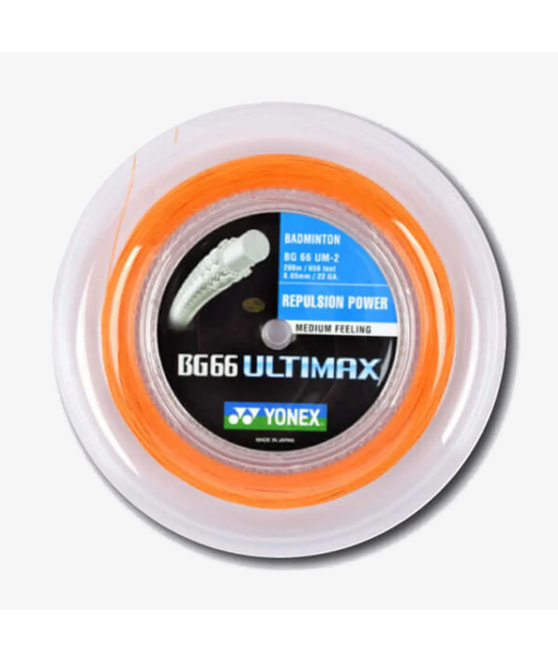 Yonex BG 66 Ultimax 200m Badminton String (Orange) en linge