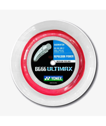 Yonex BG 66 Ultimax 200m Badminton String (Red) Jusqu'à 80% De Réduction