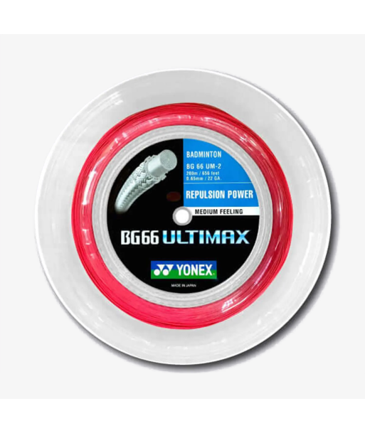 Yonex BG 66 Ultimax 200m Badminton String (Red) Jusqu'à 80% De Réduction