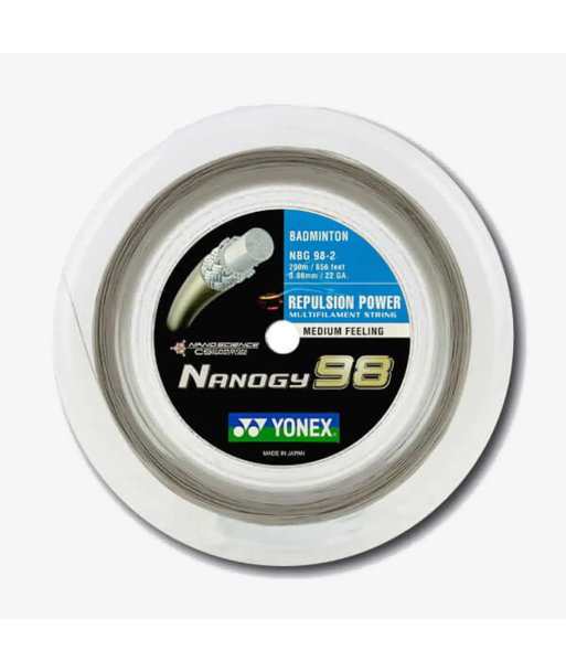 Yonex Nanogy 98 200m Badminton String (Silver Grey) Amélioration de cerveau avec