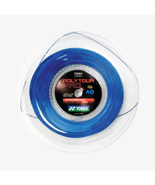 Yonex Polytour Pro 120 / 17 200m Tennis String Reel (Blue) à prix réduit toute l'année