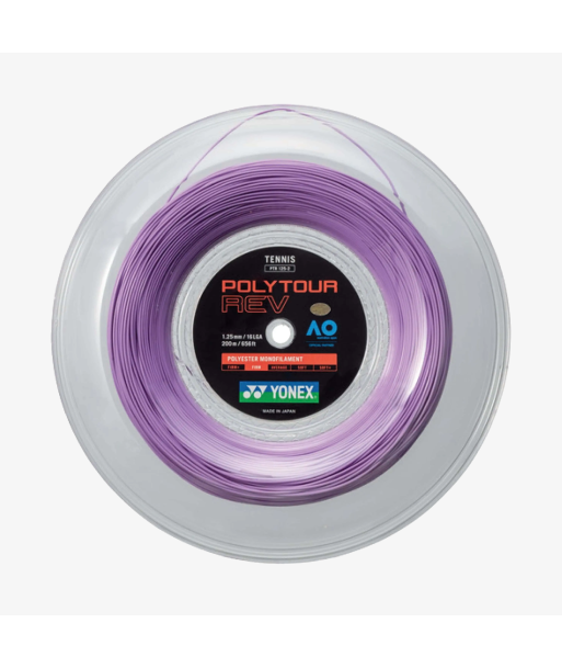 Yonex Polytour Rev 125 / 16L 200m Tennis String Reel (Purple) 50% de réduction en Octobre 2024