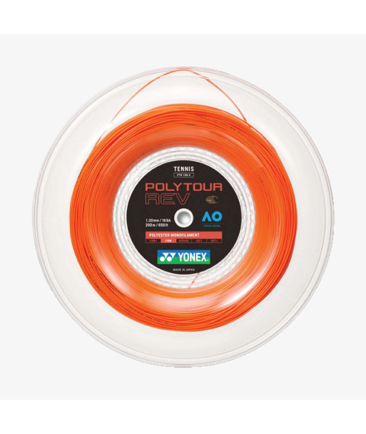 Yonex Polytour Rev 130 / 16 200m Tennis String Reel (Bright Orange) vente chaude votre 