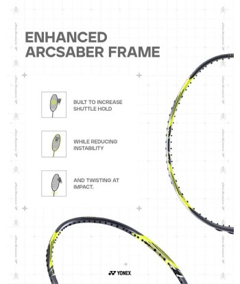 Yonex ArcSaber 7 Play (Gray/Yellow) - PreStrung de France