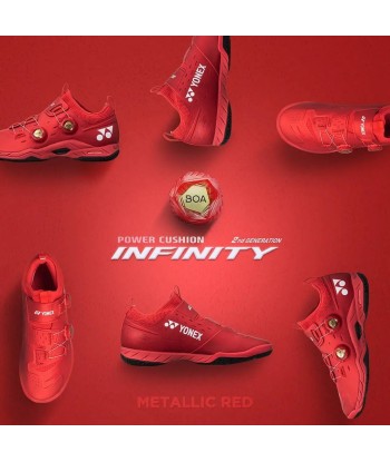 Yonex Power Cushion Infinity Metallic Red Men's Shoe pas cher 