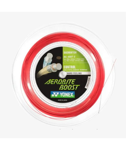 Yonex Aerobite Boost 200m Badminton String (Grey/Red) Par le système avancé 