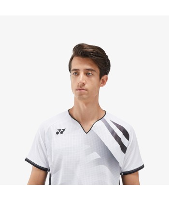 Yonex Men's Crew Neck Tournament Shirt 10566W (White) pas cheres