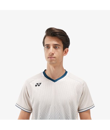 Yonex Men's Crew Neck Tournament Shirt 10567OM (Oatmeal) offre 