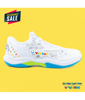 Victor x Crayon Shin Chan Court Shoes A39CS A (Bright White) de pas cher