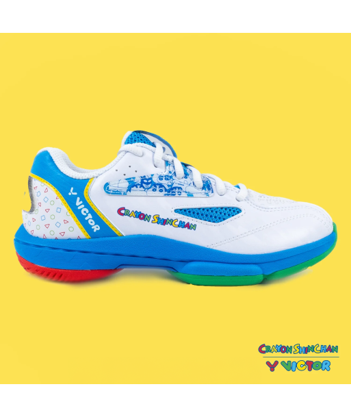 Victor x Crayon Shin Chan Junior Badminton Shoes A39JRCS AF (White /Blue) le des métaux précieux