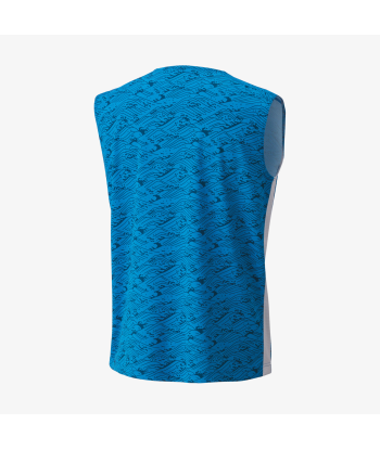 Yonex Men's Very Cool Dry Sleeveless Tournament Shirts 10614 (Blue) soldes