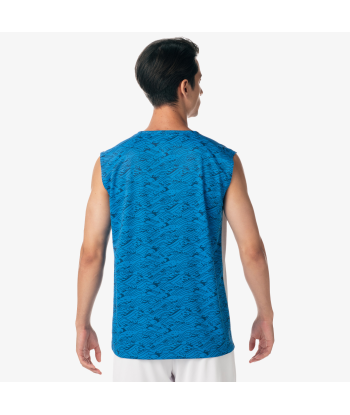 Yonex Men's Very Cool Dry Sleeveless Tournament Shirts 10614 (Blue) soldes