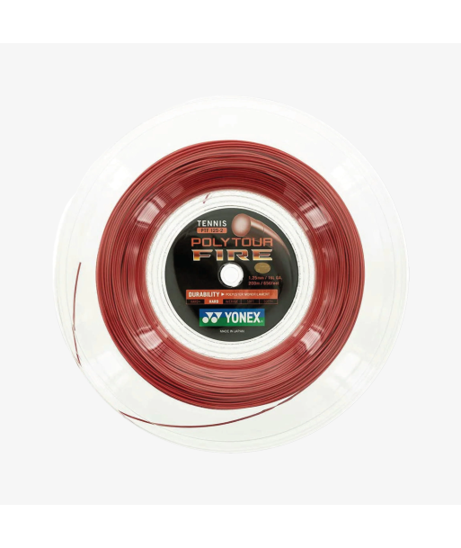 Yonex Polytour Fire 125 / 16L 200m Tennis String Reel (Red) vous aussi creer 