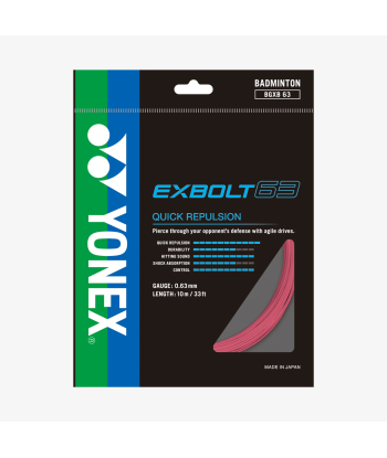 Yonex Exbolt 63 200m Badminton String (Light Pink) en stock