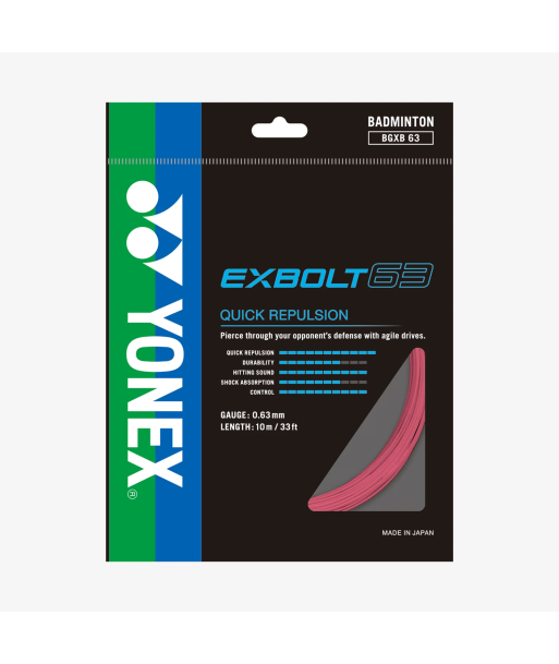 Yonex Exbolt 63 200m Badminton String (Light Pink) en stock