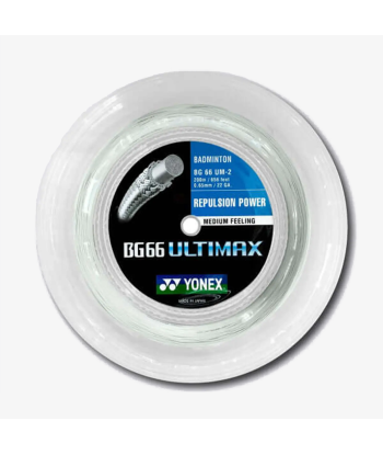 Yonex BG 66 Ultimax 200m Badminton String (Metallic White) commande en ligne