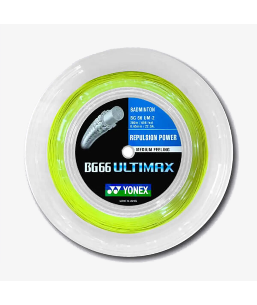 Yonex BG 66 Ultimax 200m Badminton String (Yellow) Les magasins à Paris