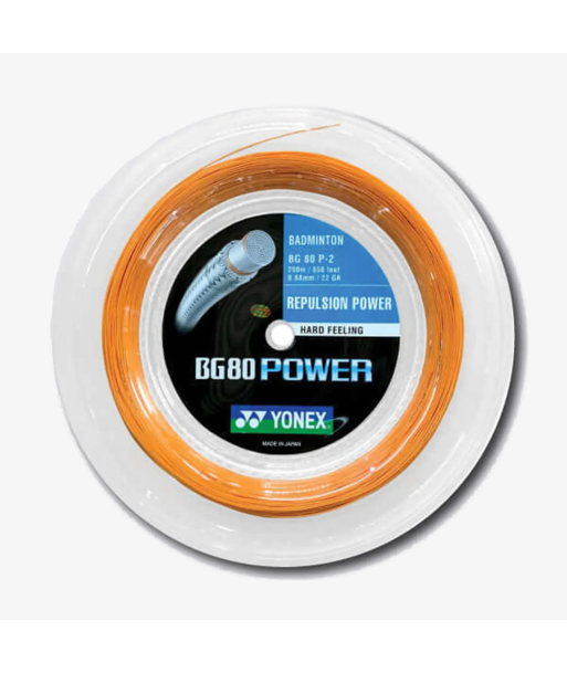 Yonex BG 80 Power 200m String (Bright Orange) Fin de série