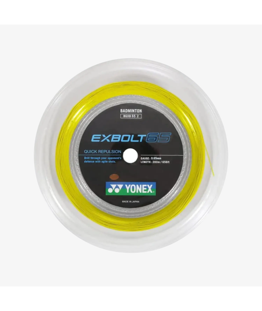 Yonex Exbolt 65 200m Badminton String (Yellow) plus qu'un jeu 