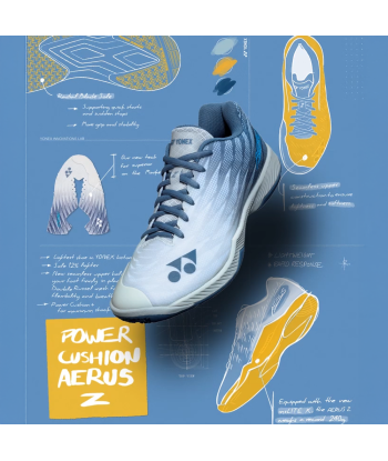 Yonex Aerus Z2 Wide (Gray/Yellow) Court Shoe des créatures d'habitude